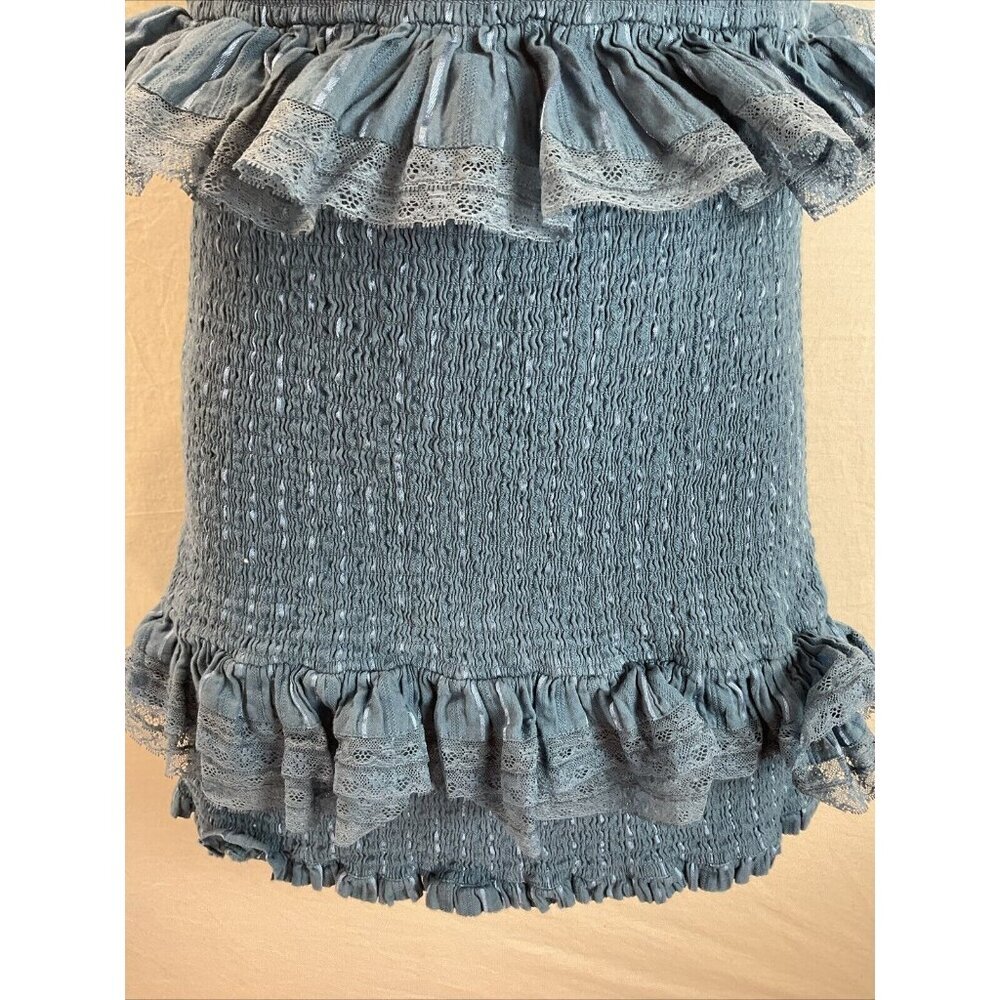 Tularosa Blue Ruffled Mini Dress - Picture 3 of 10